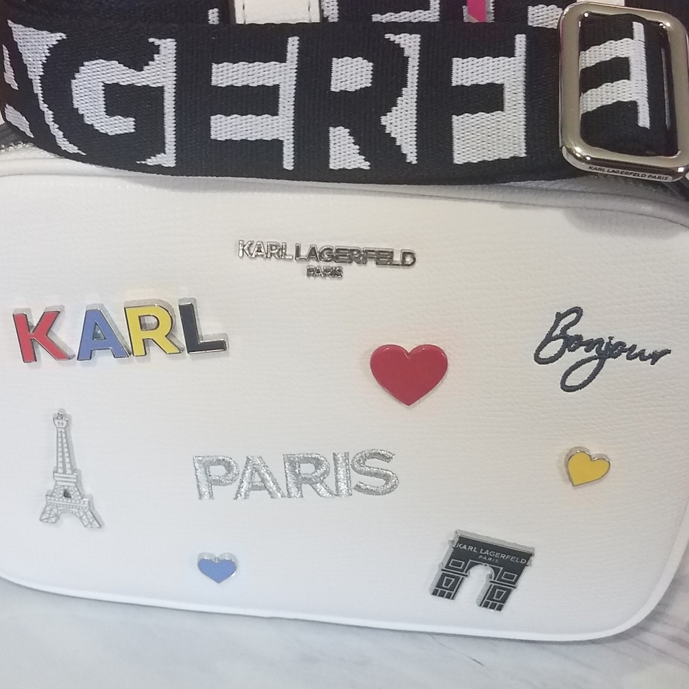 Karl Lagerfeld Paris White Crossbody Bag Purse NWT - Picture 3 of 17